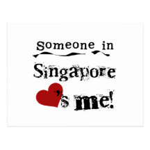 Quelqu'un à Singapour m'aime Cartes Postales