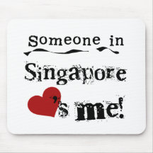Quelqu'un à Singapour m'aime Tapis De Souris