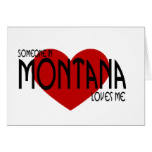 Quelqu'un au Montana m'aime Cartes De Vœux