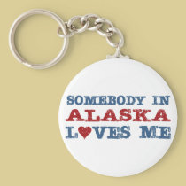 Quelqu'un en Alaska m'aime porte-clés