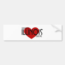 Quelqu'un en Illinois m'aime Adhésif Pour Voiture