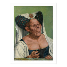 Quentin Massys - dame âgée grotesque, 1515 Cartes Postales