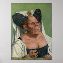 Quentin Massys - dame âgée grotesque, 1515 Poster