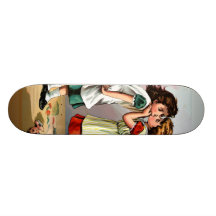 Querelle vintage de poupée de petites filles skateboards personnalisés