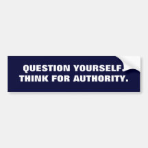 QUESTION YOURSELF.THINK POUR L'AUTORITÉ ADHÉSIF POUR VOITURE