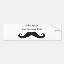 Qui est prêt pour un tour de moustache ? autocollant pour voiture