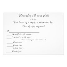 R.S.V.P. INVITATION PERSONNALISABLE