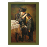 Rabbin et étudiant carte de vœux