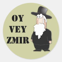 Rabbin juif drôle d'Oy Vey - bande dessinée fraîch Adhésif