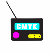 Radio portative de CMYK rétro Photo Sculpture
