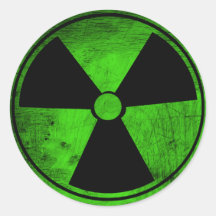 Radioactif Autocollant Rond