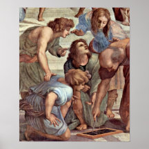 Raffael - Euclid (Bramante) et étudiants Affiches