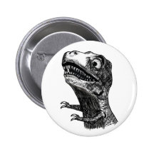 Rage Meme de T-Rex - bouton de Pinback Badges Avec Agrafe