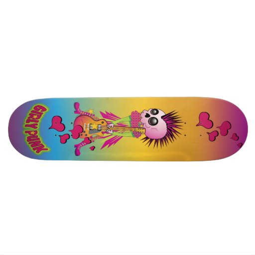 Raie Girly de punk rock Planches À Roulettes Customisées