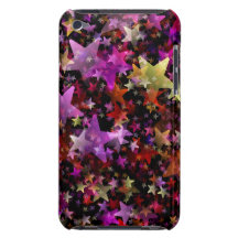 Rainbow Colors of Stars Background Barely There iPod Case