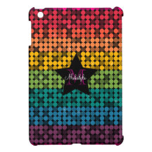 Rainbow Glam - Custom Monogram iPad Mini Case