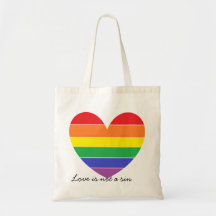 Rainbow Heart Sac De Toile
