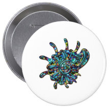 Rainbow Jeweled Shell Pin