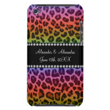 Rainbow leopard pattern wedding favors iPod touch case