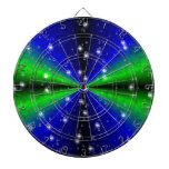 Raindops et étoiles sur l'arc-en-ciel de vert bleu