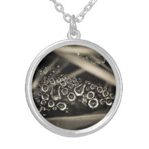 raindrops on web custom necklace