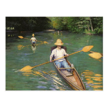 Rameurs par Caillebotte, art vintage d'impressioni Cartes Postales