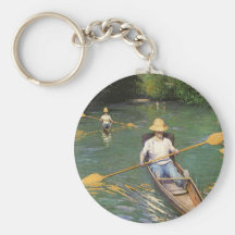 Rameurs par Caillebotte, art vintage d'impressioni Porte-clé