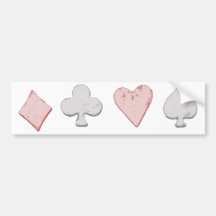 Rangée de costume de carte de jeu adhésifs pour voiture