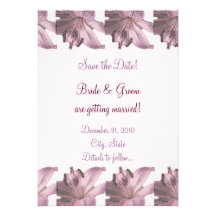 Rangée des lis invitations personnalisées