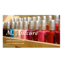 rangée des nailpolishes colorés multi modèle de carte de visite
