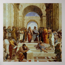 Raphael "l'école petit groupe d'Athènes" circa 151 Affiche