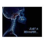 Rappel postal de chiropractie (bleu) carte postale