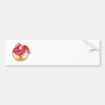 Rappeler de jeune coq de coq rétro adhésifs pour voiture