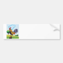Rappeler de jeune coq de coq rétro autocollants pour voiture