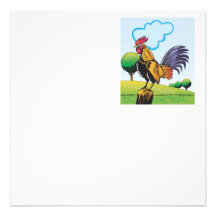 Rappeler de jeune coq de coq rétro invitations personnalisées