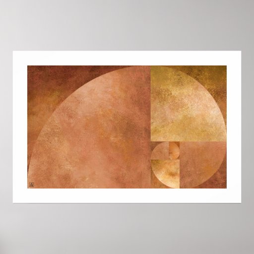 Rapport d'or, spirale de Fibonacci Posters