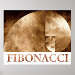 Rapport d'or, spirale de Fibonacci Posters