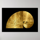 Rapport d'or, spirale de Fibonacci Posters