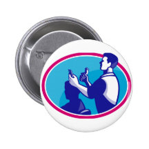Raseur-coiffeur de cheveux de coupe de coiffeur ré badge avec épingle