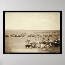 Rassemblement de cowboy à l'écart-type 1887 de Fou Posters