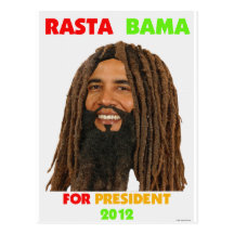 Rasta Obama, Rasta Bama pour le président 2012 Cartes Postales