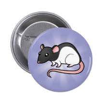 Rat de bande dessinée pin's avec agrafe