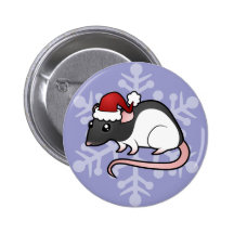 Rat de Noël Badges Avec Agrafe