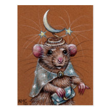 Rat en carte postale d'enveloppe, de bourse et de 