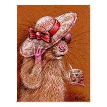 Rat en carte postale souple de chapeau