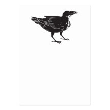 Raven noir rétro cartes de visite professionnelles