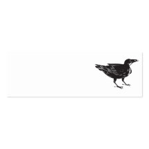 Raven noir rétro modèles de cartes de visite