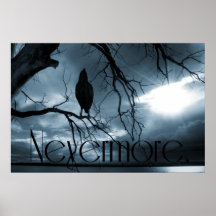 Raven - plus jamais rayons de soleil et bleu d'arb posters