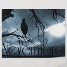 Raven - plus jamais rayons de soleil et bleu d'arb prospectus customisé