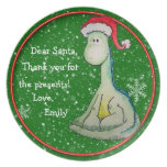 RAWR ! Dinosaure de Noël (personnalisable) Assiette Pour Soirée